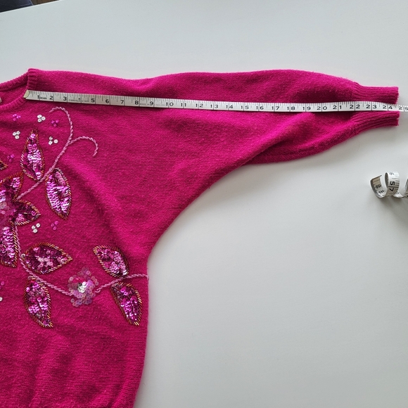 Vintage 90s Embellished Sequins Sweater - Picture 9 of 10